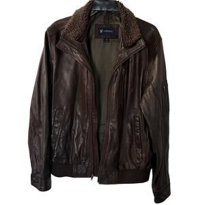 Daniel Cremieux Men's Brown Leather Jacket Size M